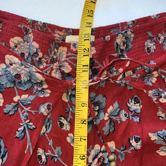 Denim & Supply Ralph Lauren Floral Print Tie Wrap Front Palazzo Pants Size L - Picture 7 of 10